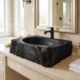 Ravenmoor Handcrafted Solid Wood Rustic Block Vessel Sink