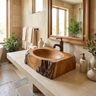 Ravenmoor Handcrafted Solid Wood Rustic Block Vessel Sink