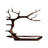 Ravenn Tree Branch Live Edge Solid Wood TV Console Dark Walnut - Timberustic TV Console with Tree Shelf