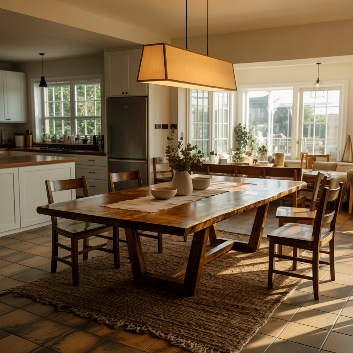 Ravennor Live Edge Solid Wood Dining Table