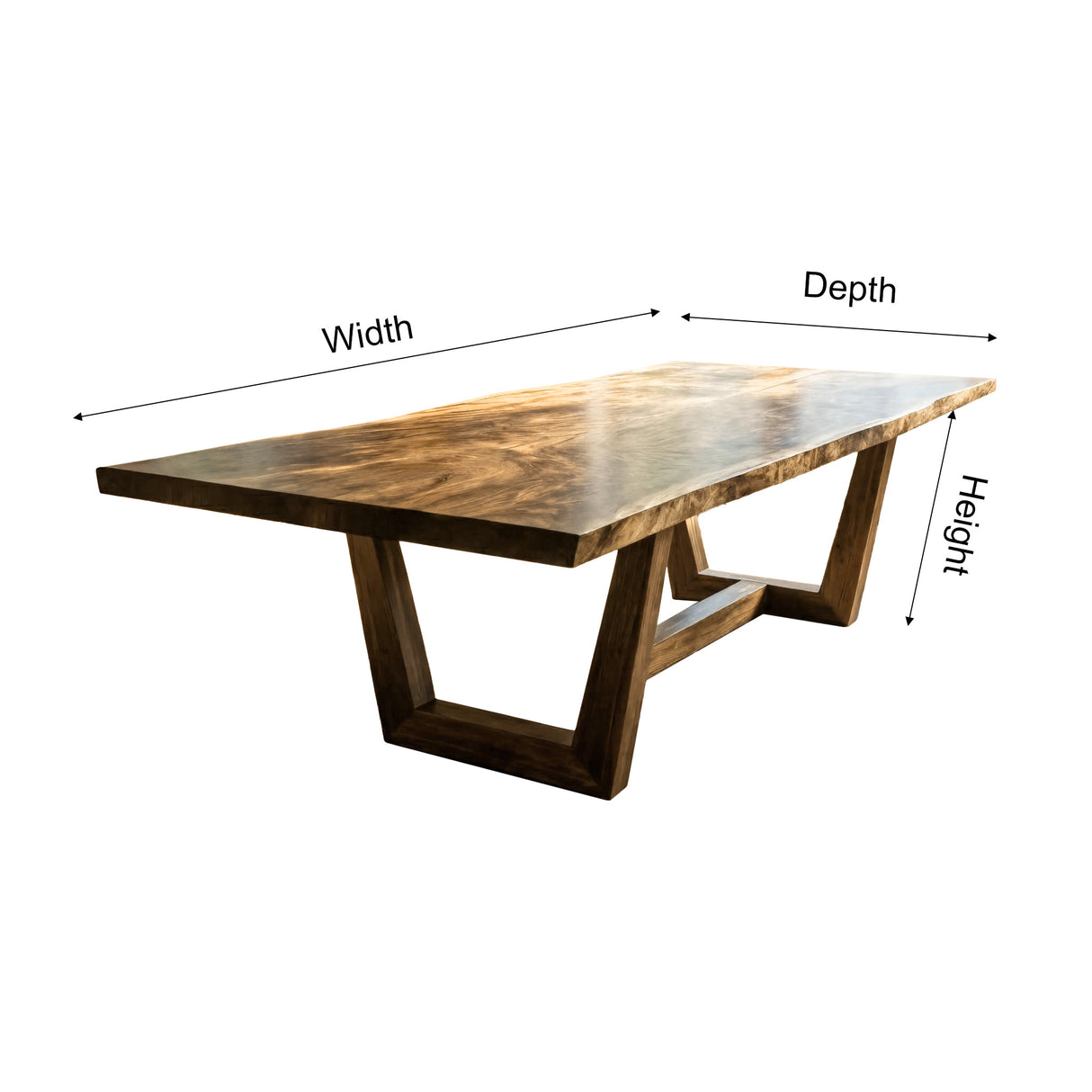 Ravennor Live Edge Solid Wood Dining Table