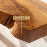 Raventra Live Edge Solid Wood Floating Shelf SPA293488 - Timberustic Floating Shelf