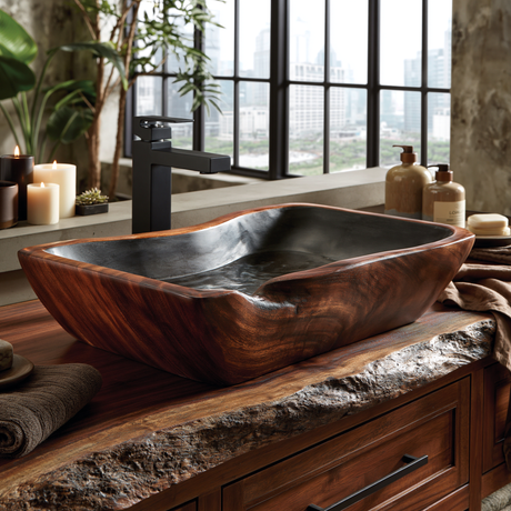 Ravenwood Handcrafted Solid Wood Vessel Sink - Timberustic Vessel Sinks