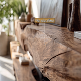 Ravethorn Handcrafted Live Edge Solid Wood Fireplace Mantel Shelf SPA089241 - Timberustic Fireplace Mantel Shelf