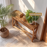 Ravethorn Sculpted Solid Wood Console Table SPA245325