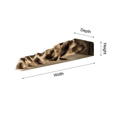 Ravion Live Edge Solid Wood Floating Shelf