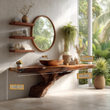 Ravion Sculpted Solid Wood Freestanding Bathroom Vanity - Timberustic Freestanding Bathroom Vanity