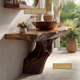 Ravion Sculpted Solid Wood Freestanding Bathroom Vanity - Timberustic Freestanding Bathroom Vanity