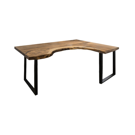 Ravon Live-Edge Solid Wood L-Shape Desk