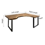 Ravon Live-Edge Solid Wood L-Shape Desk