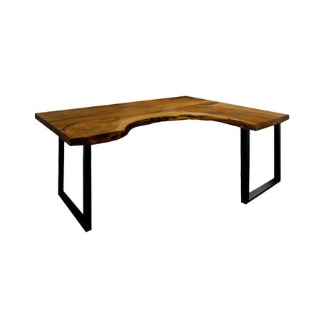 Ravon Live-Edge Solid Wood L-Shape Desk