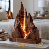 Ravoryn Sculpted Solid Wood Mountain Table Lamp