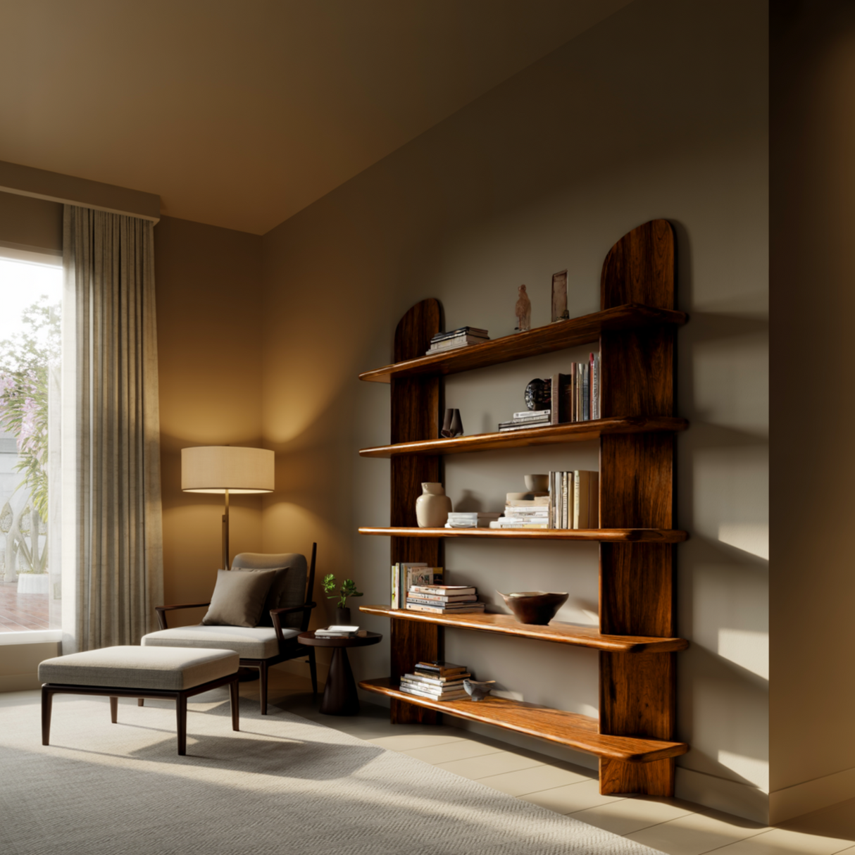 Ravyn Arch Solid Wood Bookshelf - Timberustic Bookshelf