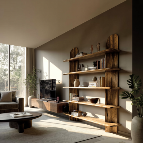 Ravyn Arch Solid Wood Bookshelf