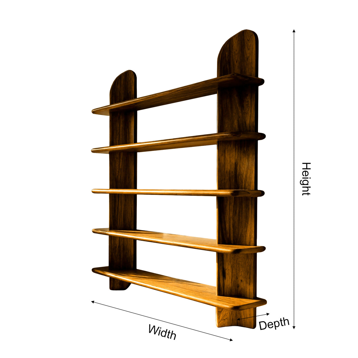 Ravyn Arch Solid Wood Bookshelf - Timberustic Bookshelf