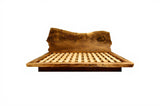 Raw Flow Live Edge Solid Wood Headboard with Integrated Bed Frame