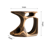 Resonare Hollow Sculpted Solid Wood Record Player Stand