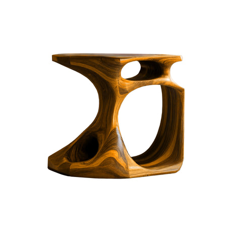 Resonare Hollow Sculpted Solid Wood Record Player Stand