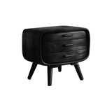 Retrocurve Solid Wood Side Table