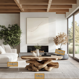 Rhovanor Sculpted Solid Wood Coffee Table SPA293532 - Timberustic Coffee Table