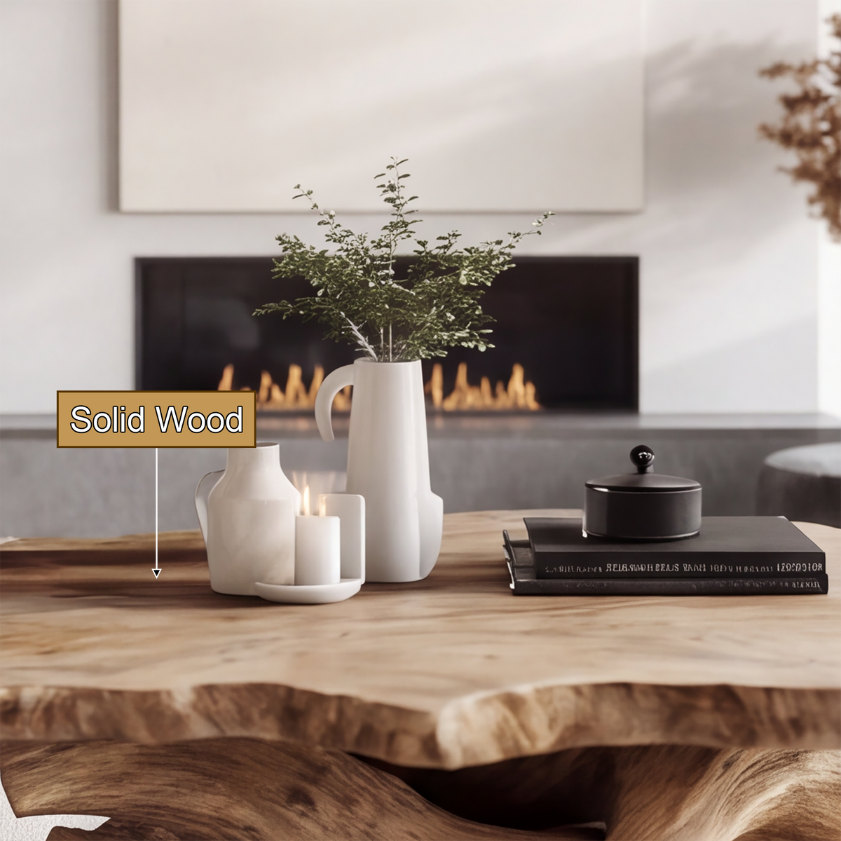 Rhovanor Sculpted Solid Wood Coffee Table SPA293532 - Timberustic Coffee Table