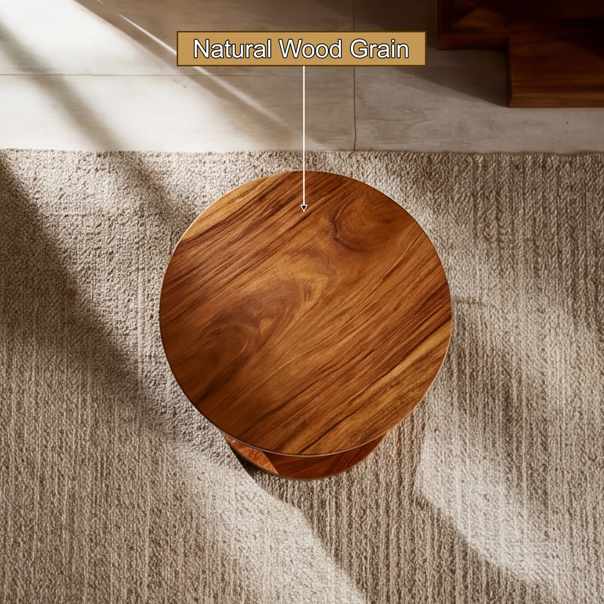Ribbon Form Solid Wood Pedestal Stand - Timberustic Pedestal Stand