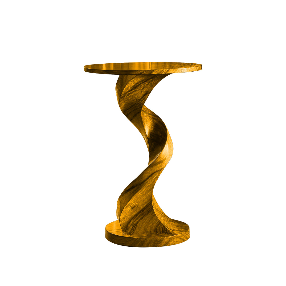 Ribbon Form Solid Wood Pedestal Stand Teak - Timberustic Pedestal Stand