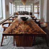 Rivane Slab Solid Wood Dining Table - Timberustic Dining Table