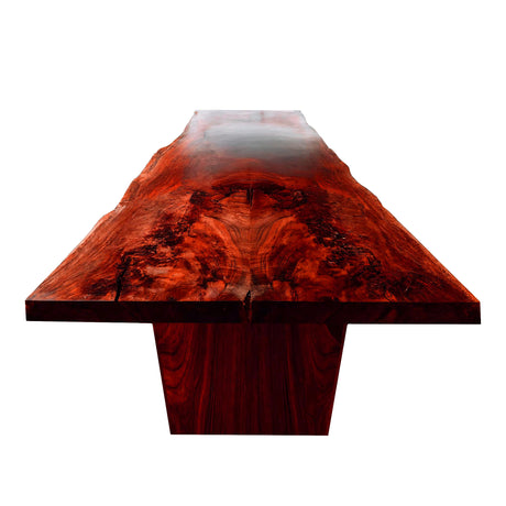 Rivane Slab Solid Wood Dining Table Mahogany - Timberustic Dining Table