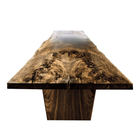 Rivane Slab Solid Wood Dining Table Natural Oak - Timberustic Dining Table