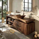Rivanor Handcrafted Solid Wood Freestanding Bathroom Vanity with Cabinet