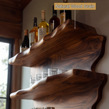 Rivenshade Live Edge Handcrafted Floating Wine Shelf SPA548741 - Timberustic Floating Wine Shelf
