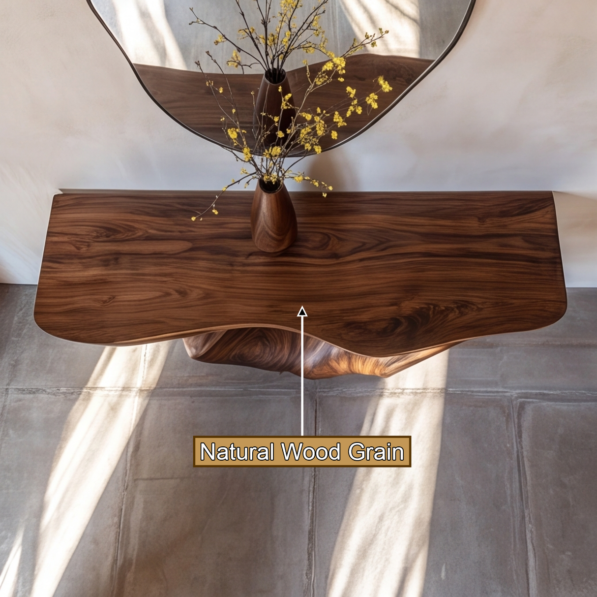 Rivenshade Sculpted Solid Wood Console Table