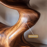 Rivenshade Sculpted Solid Wood Console Table