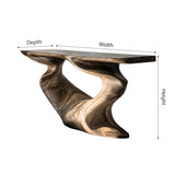 Rivenshade Sculpted Solid Wood Console Table