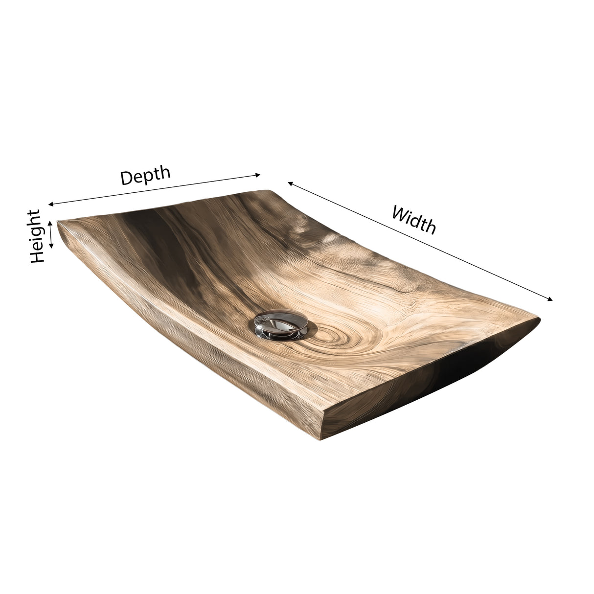 Riverbend Sculpted Solid Wood Vessel Sink