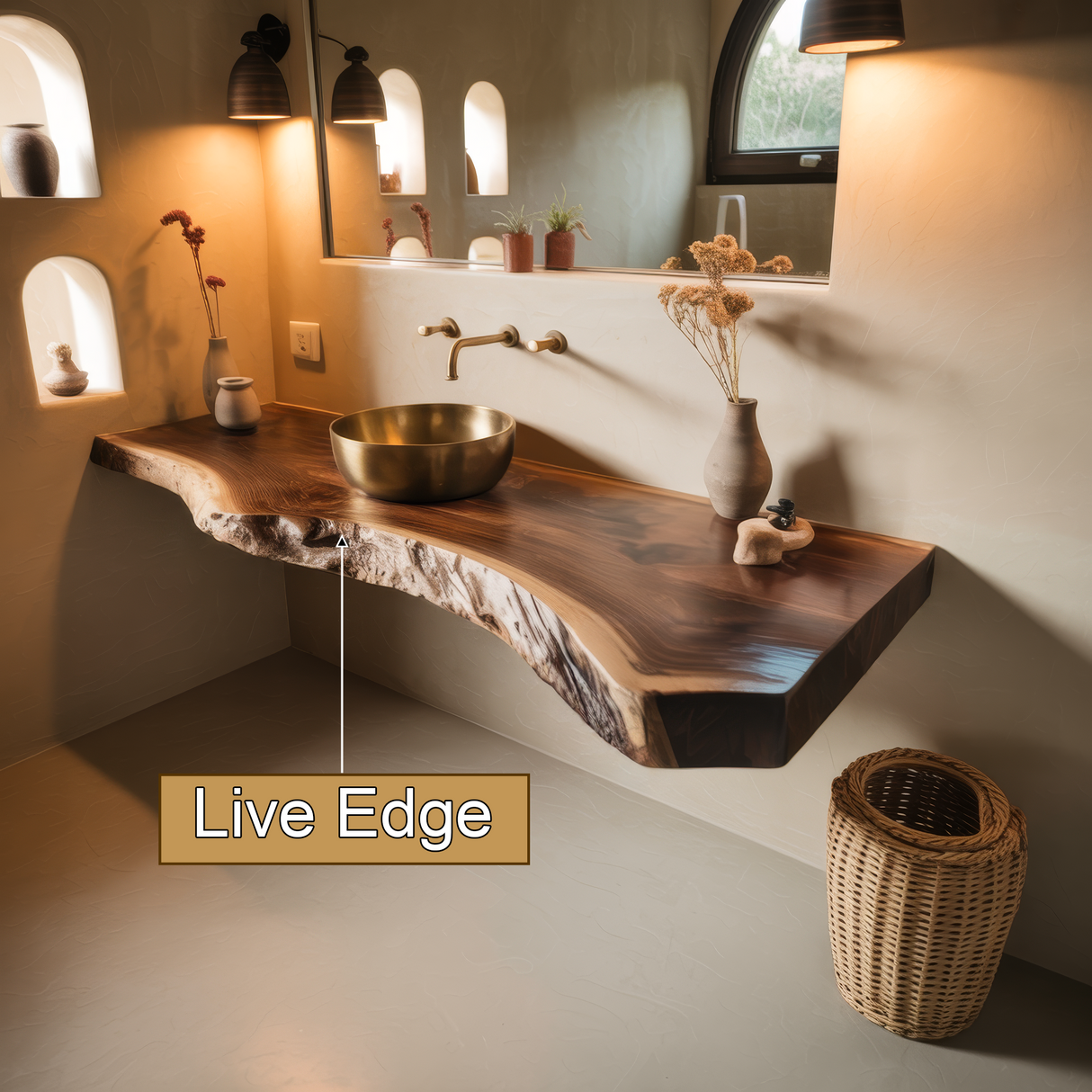 Riverbend Solid Wood Floating Bathroom Vanity - Timberustic Floating Bathroom Vanity