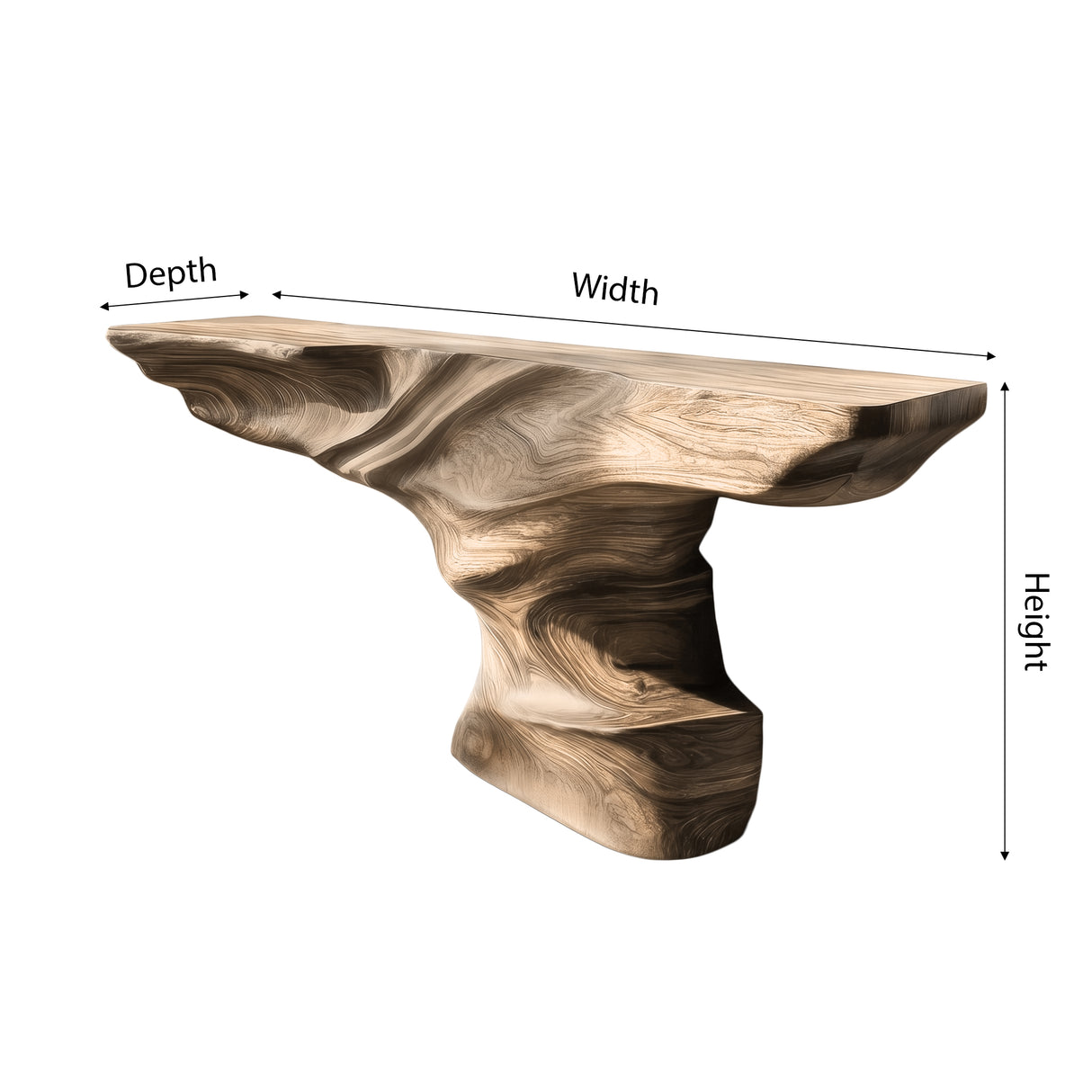 Rivermark Sculpted Solid Wood Console Table