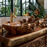 Rivermist Handcrafted Solid Wood Vessel Sink - Timberustic Vessel Sinks