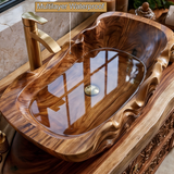 Rivermist Handcrafted Solid Wood Vessel Sink - Timberustic Vessel Sinks