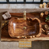 Rivermist Handcrafted Solid Wood Vessel Sink - Timberustic Vessel Sinks