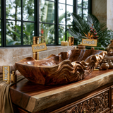 Rivermist Handcrafted Solid Wood Vessel Sink - Timberustic Vessel Sinks