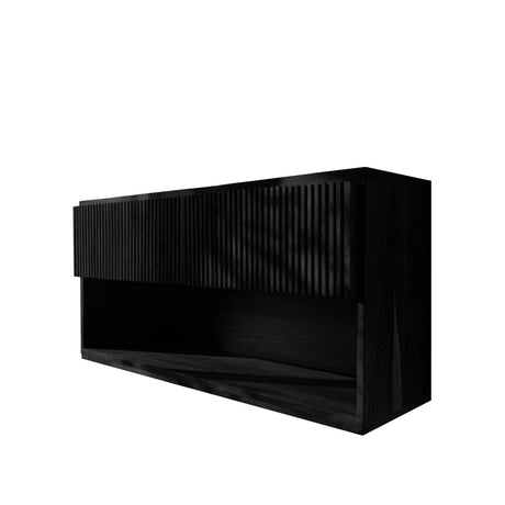 Rivon Handcrafted Solid Wood Floating Bathroom Cabinet