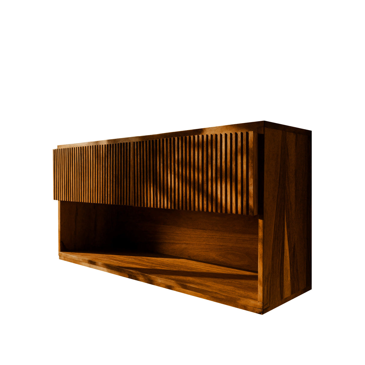 Rivon Handcrafted Solid Wood Floating Bathroom Cabinet