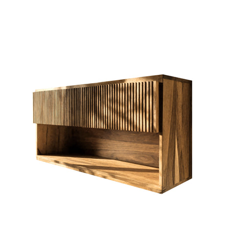 Rivon Handcrafted Solid Wood Floating Bathroom Cabinet