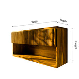 Rivon Handcrafted Solid Wood Floating Bathroom Cabinet