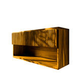 Rivon Handcrafted Solid Wood Floating Bathroom Cabinet