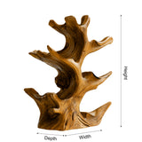 Rootform Live Edge Solid Wood Wine Rack