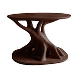Roothaven Sculpted Solid Wood Record Player Stand Dark Walnut - Timberustic Record Player Stand With Storage