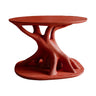 Roothaven Sculpted Solid Wood Record Player Stand Mahogany - Timberustic Record Player Stand With Storage
